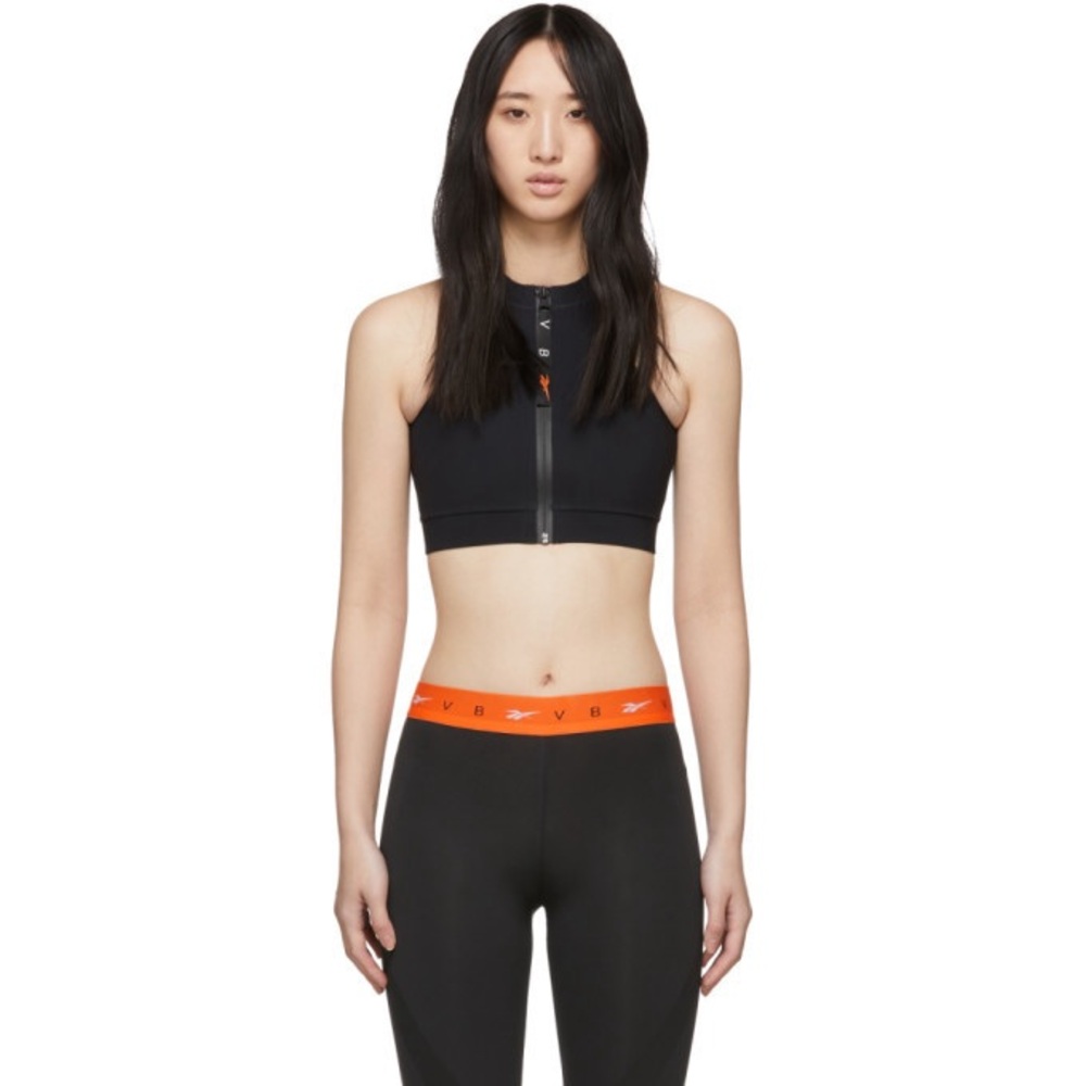 Victoria Beckham x Reebok Black Zip Crop Top